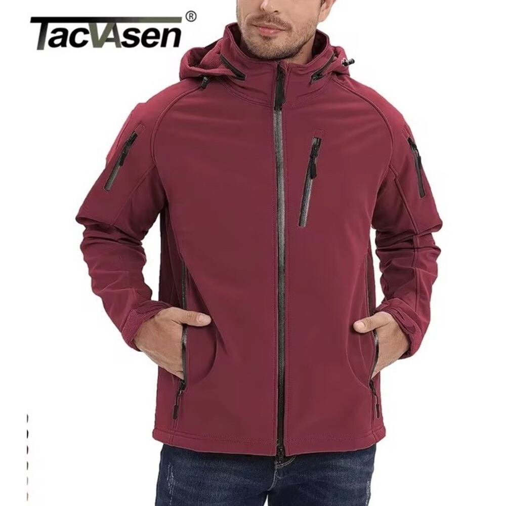 TACVASEN Fleece Lined Waterproof Jackets Mens